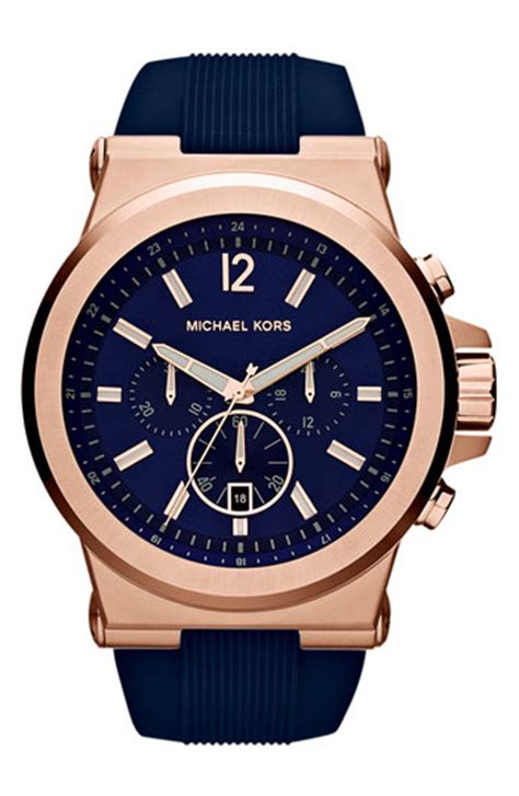 michael kors watch blue leazth er|Men's Blue Leather Watches .